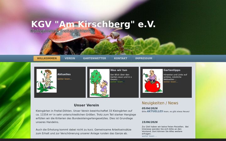 Screenshot of kgv-am-kirschberg-freital.de