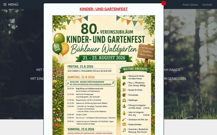 Screenshot of kgv-buehlauer-waldgaerten.de