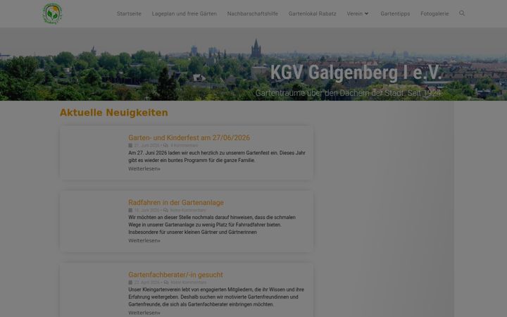 Screenshot of kgv-galgenberg-1-ev.de