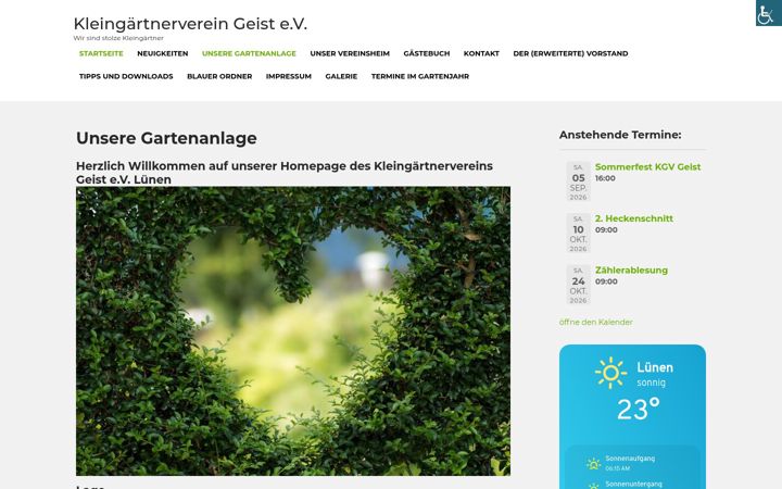 Screenshot of kgv-geist.de