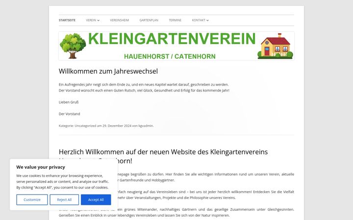 Screenshot of kgv-hauenhorst-catenhorn.de