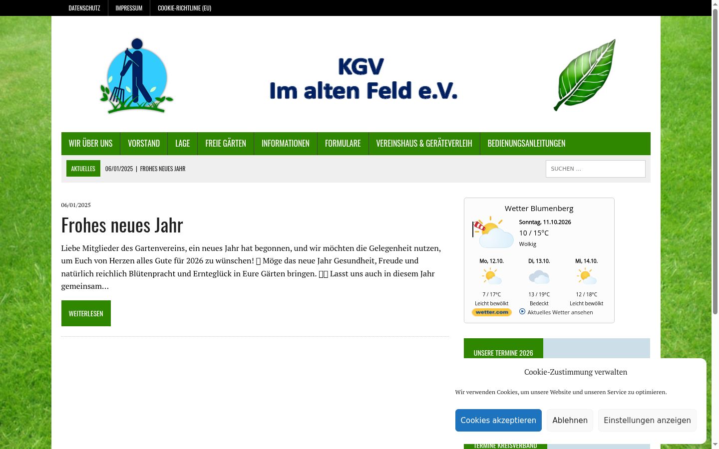 Ekrānuzņēmums ar piekrišanas baneri, kas tika rādīts pirms jebkādas mijiedarbības