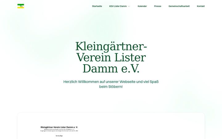 Screenshot of kgv-listerdamm.de