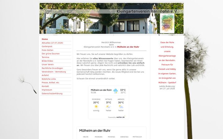 Screenshot of kgv-rennbahn.de