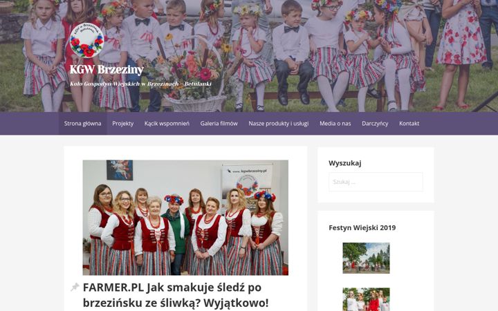 Screenshot of kgwbrzeziny.pl