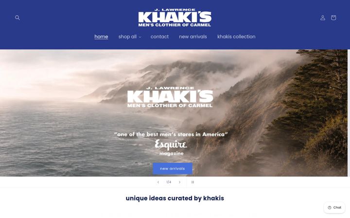 Screenshot of khakisofcarmel.com