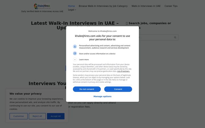 Screenshot of khaleejhires.com