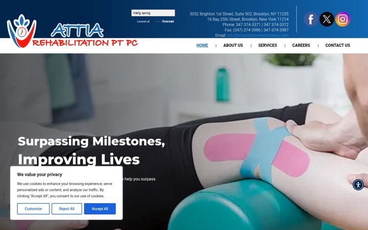 Screenshot of khalidattiarehabilitation.com