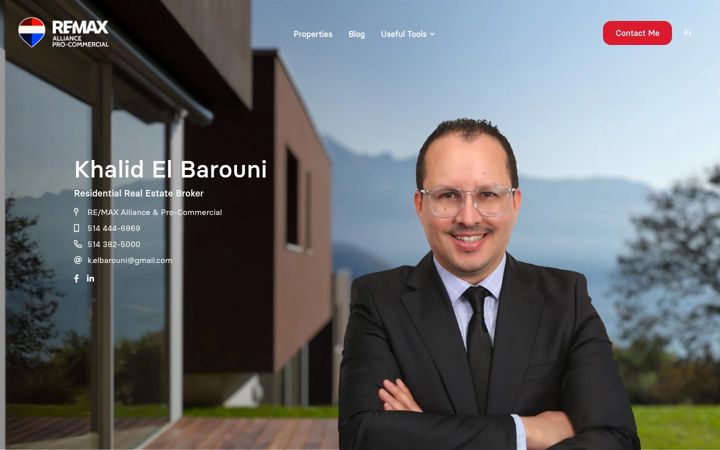 Screenshot of khalidelbarouni.com