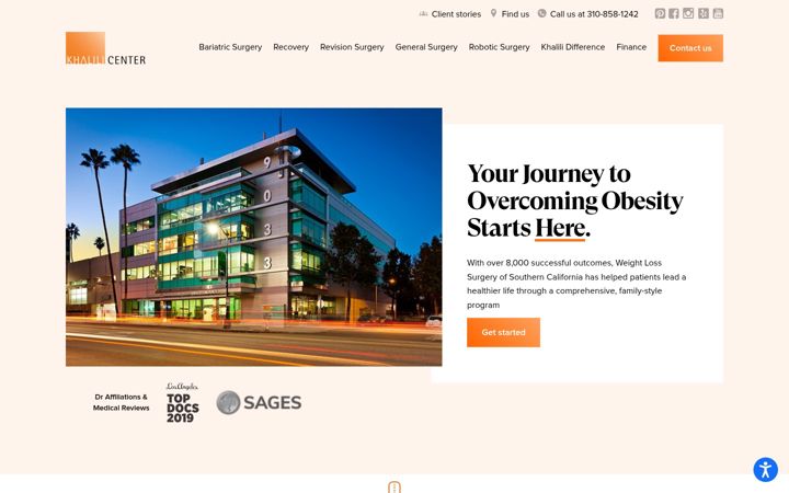 Screenshot of khalilicenter.com