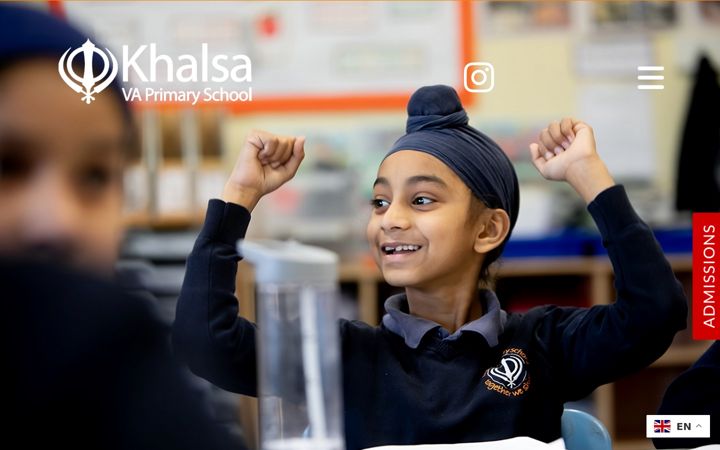 Screenshot of khalsaschool.co.uk