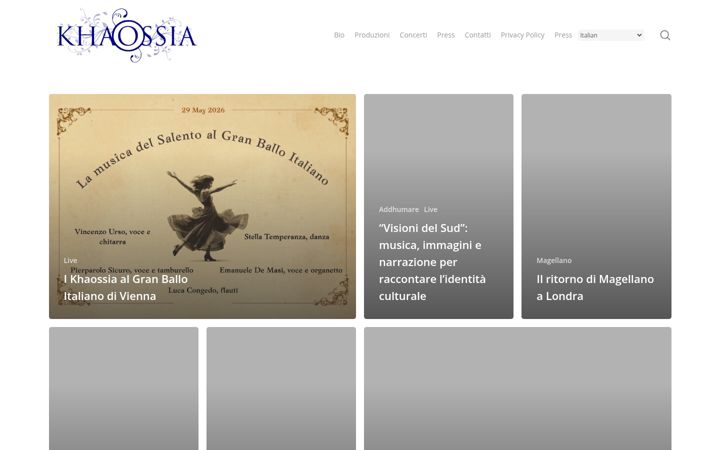 Screenshot of khaossia.it