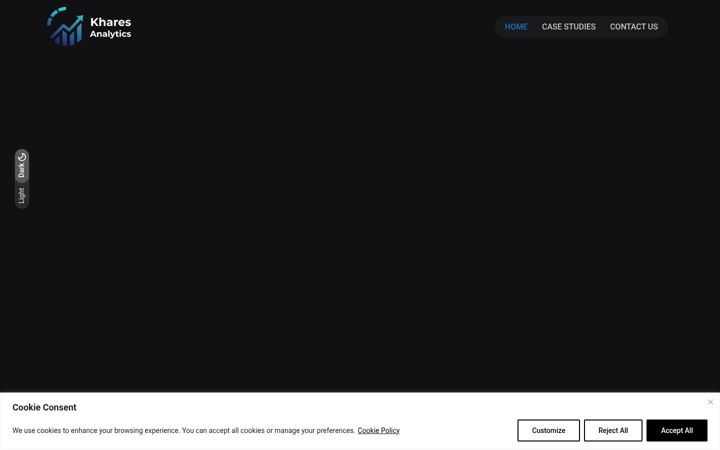 Screenshot of kharesanalytics.co.uk