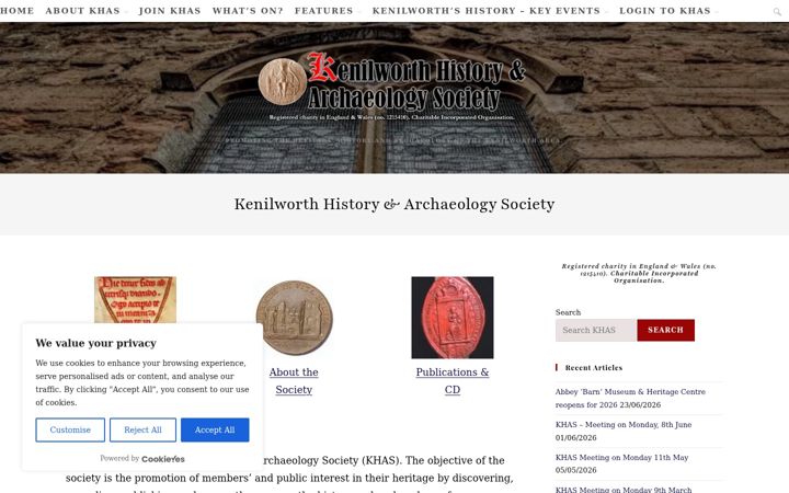 Screenshot of khas.co.uk