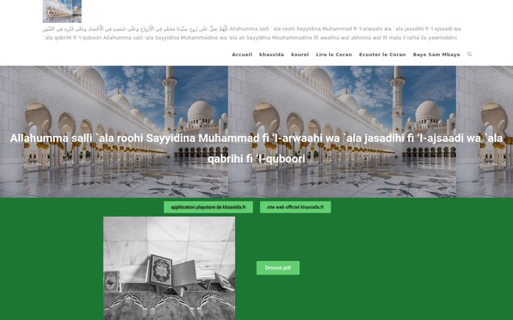 Screenshot of khassida.fr