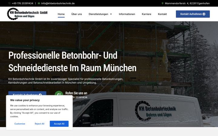 Screenshot of khbetonbohrtechnik.de