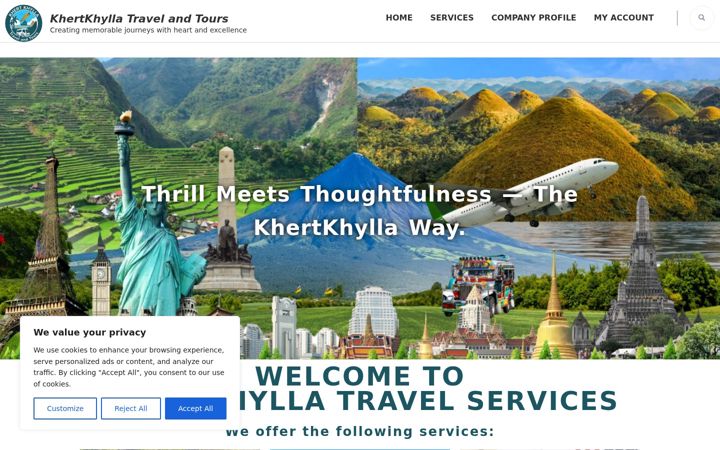 Screenshot of khertkhyllatravel.com