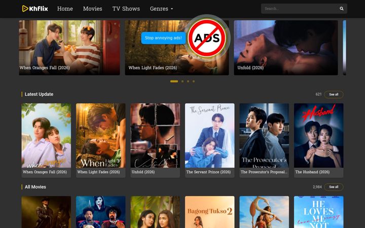 Screenshot of khflix.com