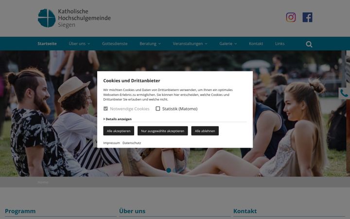 Screenshot of khg-siegen.de