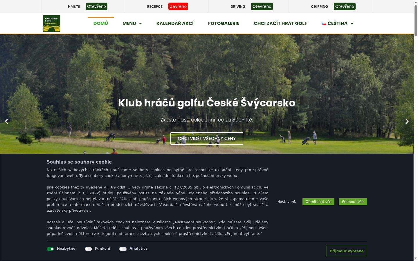 Snimka zaslona bannera za privolu prikazanog prije bilo kakve interakcije