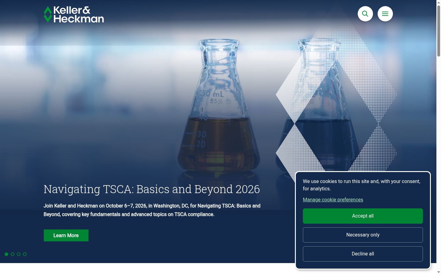 Screenshot του banner συγκατάθεσης που εμφανίστηκε πριν από οποιαδήποτε αλληλεπίδραση