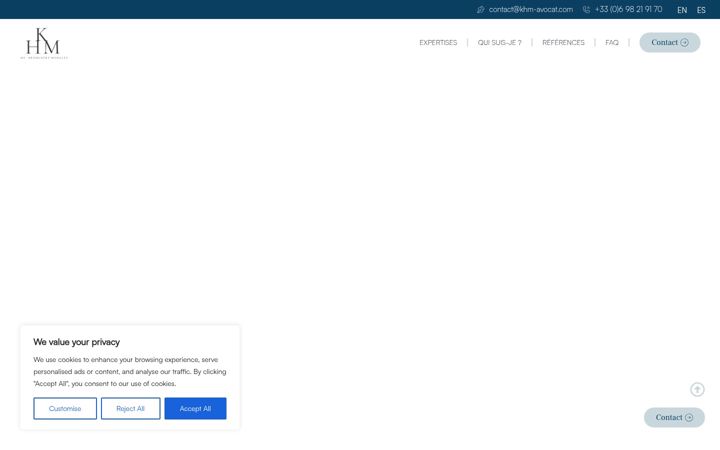 Screenshot of khm-avocat.com