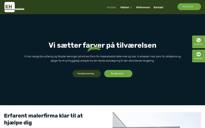 Screenshot of khmalerfirma.dk