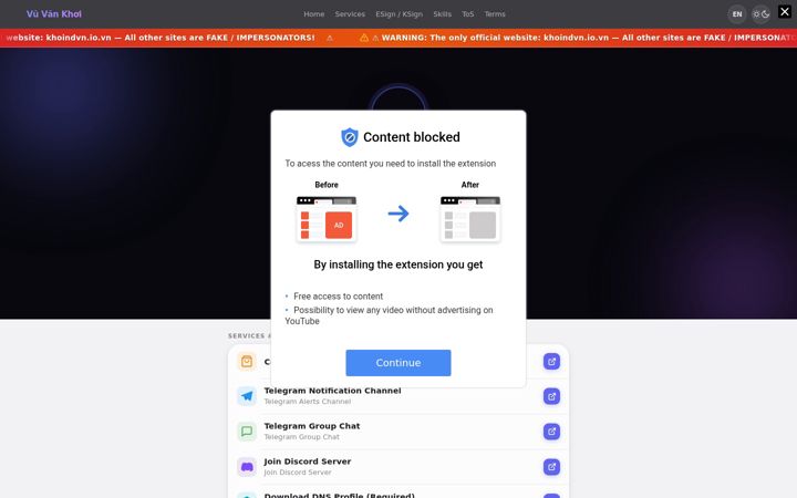 Screenshot of khoindvn.io.vn