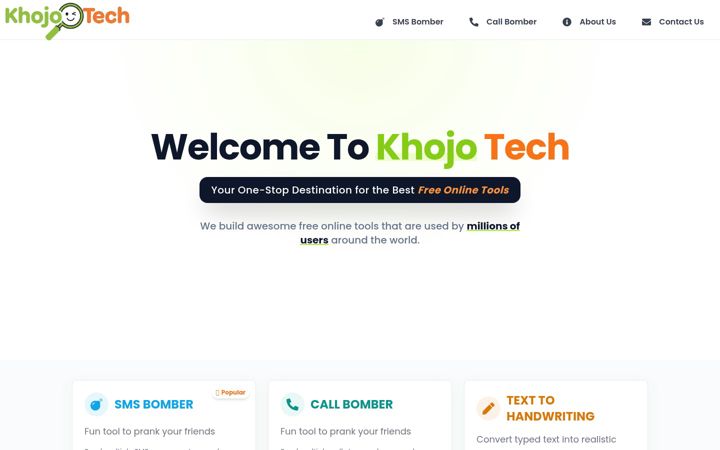 Screenshot of khojotech.in
