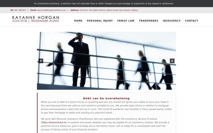 Screenshot of khorgansolicitors.com