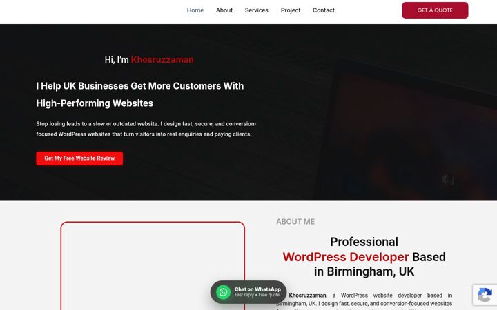 Screenshot of khosruzzaman.com
