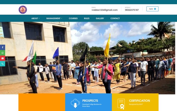 Screenshot of khpatilcollegehubli.co.in