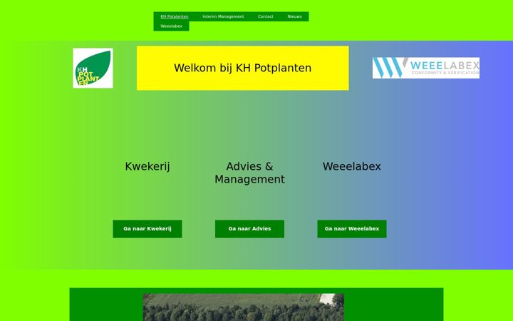 Screenshot of khpotplanten.nl