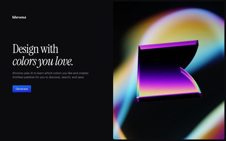 Screenshot of khroma.co