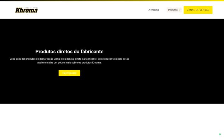 Screenshot of khromatintas.com.br