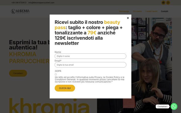 Screenshot of khromiaparrucchieri.com