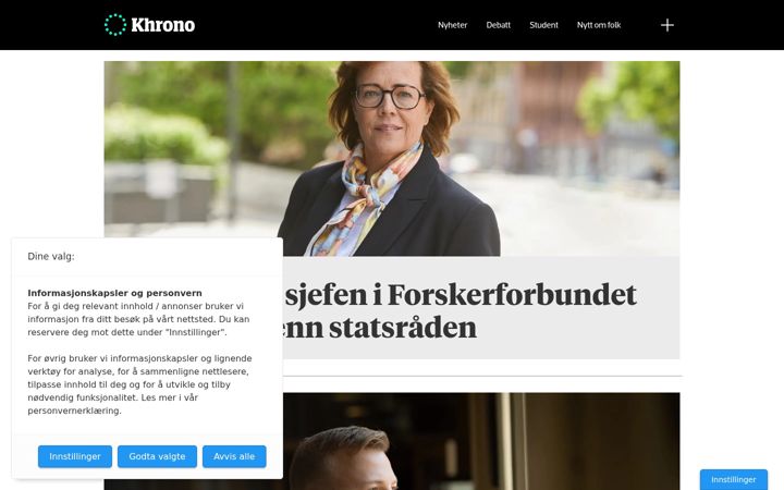 Ekrānuzņēmums no khrono.no