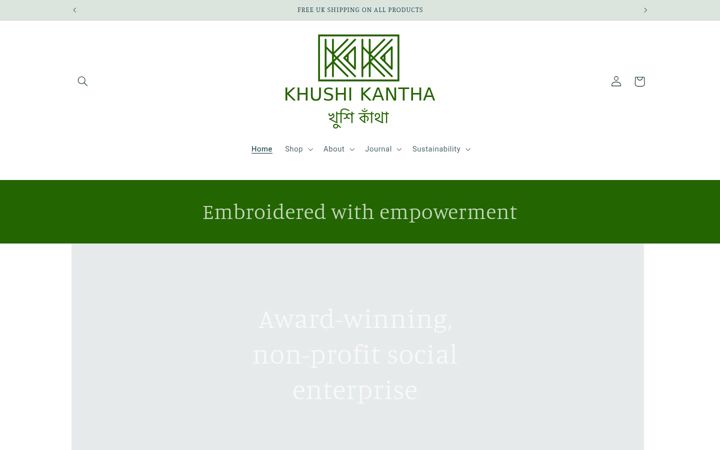 Screenshot of khushikantha.com
