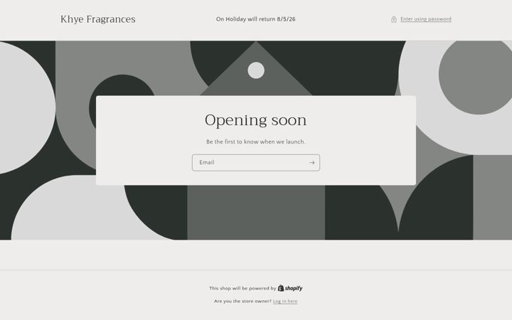 Screenshot of khyefragrance.com