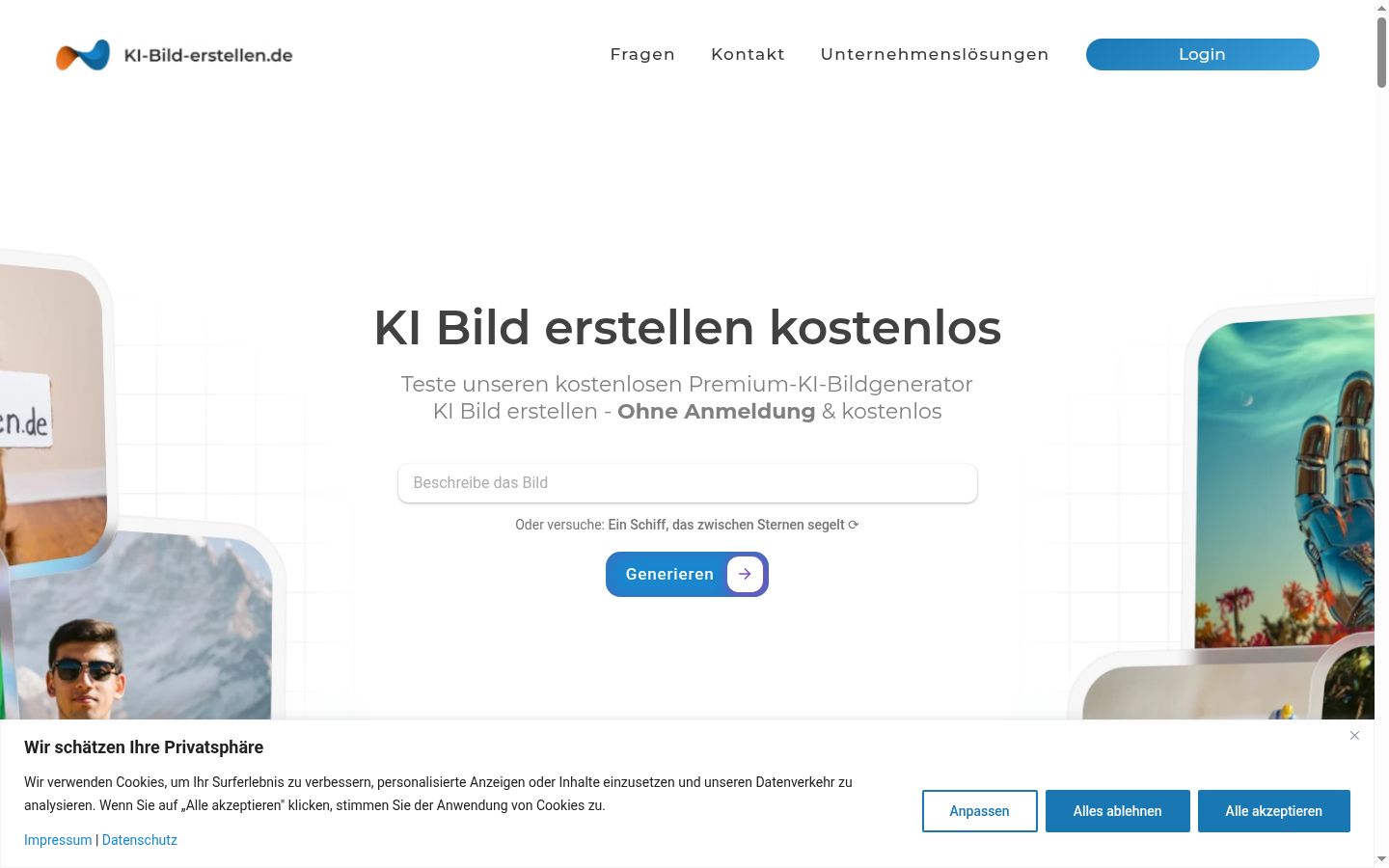 Sutikimo reklamjuostės, rodytos prieš bet kokią sąveiką, ekrano kopija