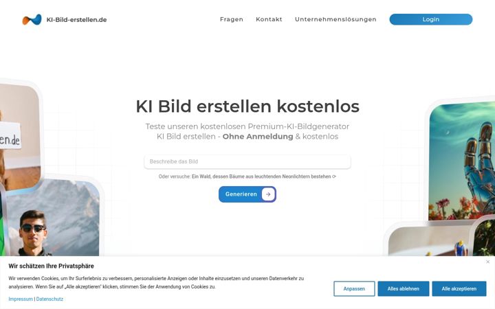 Screenshot of ki-bild-erstellen.de