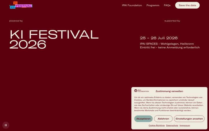 Snímek obrazovky ki-festival.de