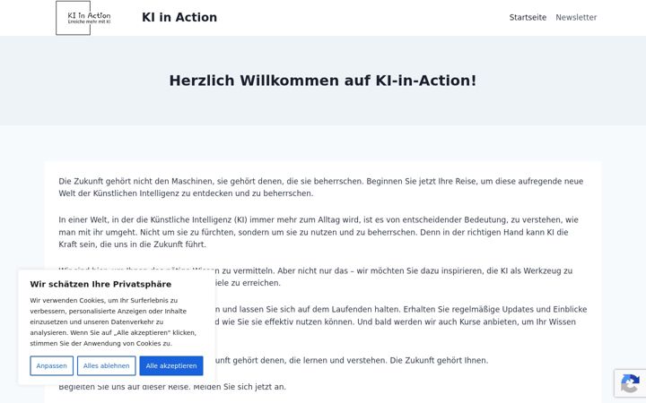 Screenshot of ki-in-action.de