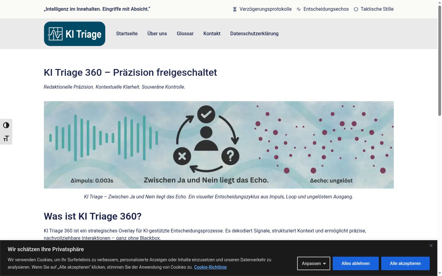 Sutikimo reklamjuostės, rodytos prieš bet kokią sąveiką, ekrano kopija