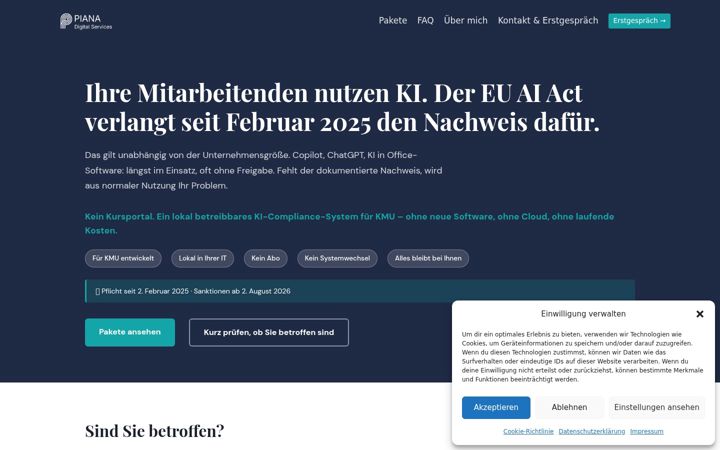 Screenshot of ki-vo-compliance.de