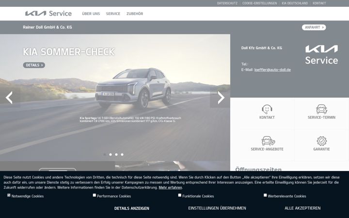 Screenshot of kia-doll-weinheim.de