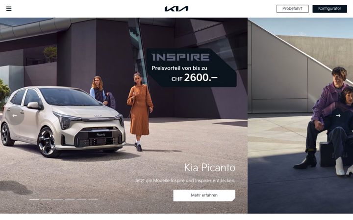 Screenshot of kia.ch