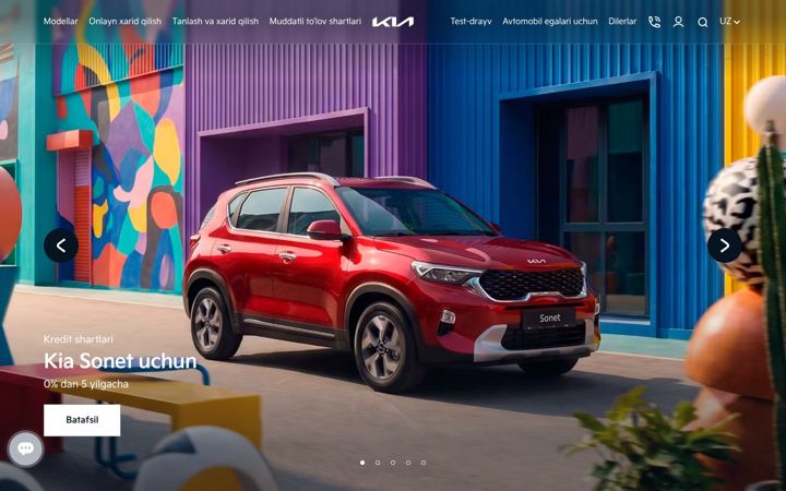 Screenshot of kia.uz