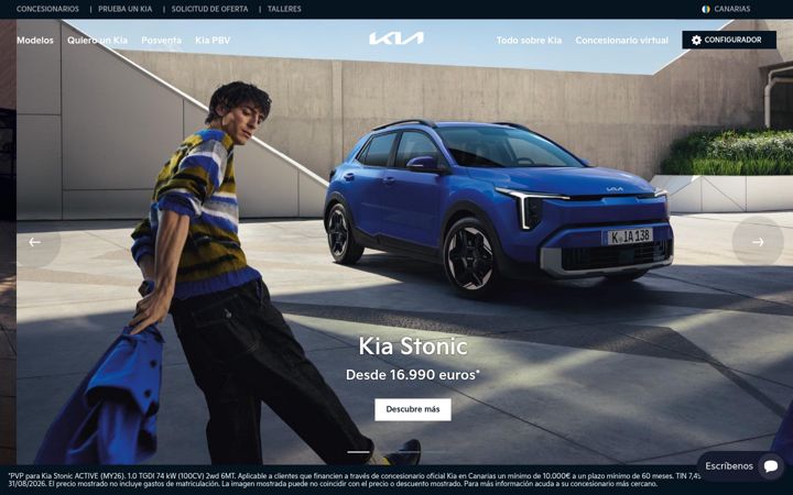 Screenshot of kiacanarias.es