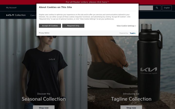 Screenshot of kiacollection.ca